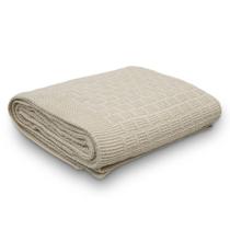 Manta Decorativa Para Sofá Tricot Golden 1,20m X 1,50m 100% Algodão Natural