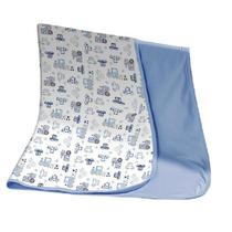 Manta Dupla Face 90X90Cm Malha Estampada Baby Movel