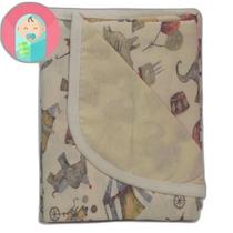 Manta Dupla Face 90X90Cm Malha Estampada Circus