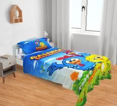 Manta E Fronha Infantil Cobertor Fleece Solteiro 2pç