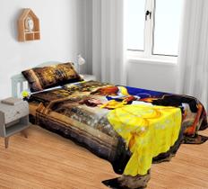 Manta E Fronha Infantil Cobertor Fleece Solteiro 2pç