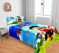 Manta E Fronha Patrulha Canina Cobertor Fleece Solteiro 2pç MS-PC1