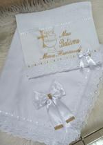 Manta e toalha meu batizado personalizada - BABY CHARME
