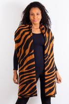 Manta echarpe feminina de malha tricô 60042 Animal Print