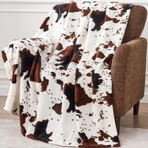 Manta Edenleaf Estampa de Vaca Ultra Aconchegante 127 x 152 cm Manta Edenleaf Estampa de Vaca Ultra Aconchegante 127 x 152 cm