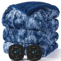 Manta Eléctrica Bedsure de Piel Sintética Tamaño Queen Azul Denim Manta Eléctrica Bedsure de Piel Sintética Tamaño Queen Azul Denim