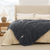 Manta Eléctrica Bedsure Tamaño Completo de Franela Gruesa a Rayas Manta Eléctrica Bedsure Tamaño Completo de Franela Gruesa a Rayas