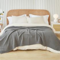 Manta EMME Algodão Muslin King Size 108x90cm Cinza