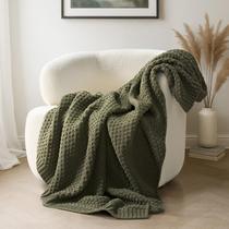 Manta EVERGRACEHOME de Tricô Chenille Grosso 152x203 cm Verde Oliva Manta EVERGRACEHOME de Tricô Chenille Grosso 152x203 cm Verde Oliva
