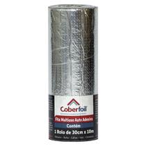 Manta Fita Autocolante 30cm x 10mts Asfáltica Cobertura Calhas Tapa Furos Vedação Telhado Telhas Rufos Contra Goteiras Umidade Residencial Industrial