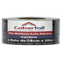 Manta Fita Autocolante 5cm x 10mts Asfáltica Cobertura Calhas Tapa Furos Vedação Telhado Telhas Rufos Contra Goteiras Umidade Residencial Industrial