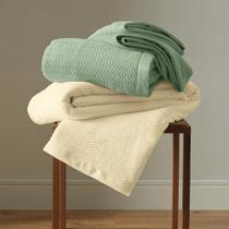 Manta Flanel Fleece Karsten Borges Natural Queen 240x230 cm