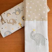 Manta Flanelada Estampada para Bebê 79 cm x 80 cm Bublim