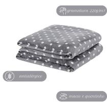 Manta Flannel Casal Cobertor Soft Veludo 2,20mx2,40m Cinza Manta Flannel Casal Cobertor Soft Veludo 2,20mx2,40m Cinza