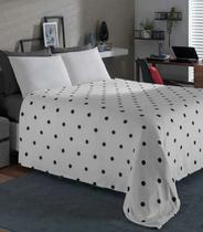 Manta Flannel Casal Lar E Lazer Branco