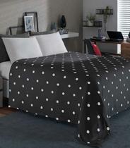 Manta Flannel Casal Lar E Lazer Preto