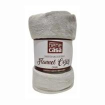 Manta Flannel Colors Casal Creme - Hiper Têxtil