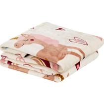 Manta Flannel Estampada Infantil Bouti Kids Solteiro - Unicórnio - Design Robusto