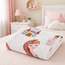 Manta Flannel Infantil Solteiro Little Princess 2,40x1,50 Macia Quentinha