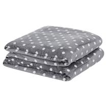 Manta Flannel Microfibra Mimosa Padrão - Cinza Manta Flannel Microfibra Mimosa Padrão - Cinza