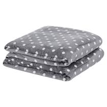 Manta Flannel Microfibra Mimosa Queen - Cinza - 100% Poliéster Manta Flannel Microfibra Mimosa Queen - Cinza - 100% Poliéster