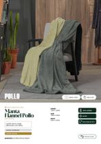 MANTA FLANNEL SOLTEIRO 1,50m x 2,20m POLLO