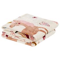 Manta Flannel Solteiro Bouti Kids Infantil Estampado 2,40m x 1,50m - UNICÓRNIO
