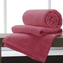 Manta fleece Casal 1,80 x 2,20 Microfibra Arte&Cazza Lisa - Goiaba