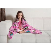 Manta Fleece de Sofa LOL Solteiro 1,25m x 1,50m Com 1 peca