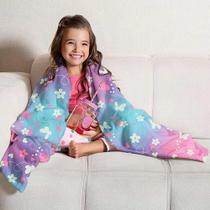 Manta Fleece Dupla Face Solteiro Kids Glow 1,25x1,50 cm Lepper