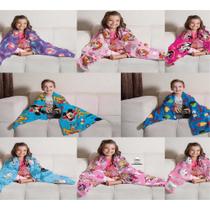 Manta Fleece Microfibra Solteiro Infantil Vários Personagens