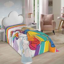 Manta Fleece Solteiro Barbie Reinos Mágicos Lepper