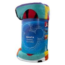 Manta Fleece Solteiro Mickey Amigos Leve Quente Super Macia
