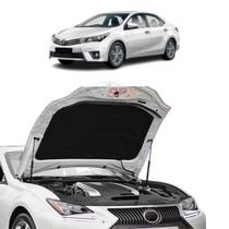 Manta Forro Capô Toyota Corolla 2015 a 2019 Autoadesiva - Termo Acústica - Kit Presilhas - Corte a laser - Grud