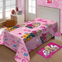 Manta Fun Hipoalérgica Infantil Barbie Jolitex Licenciada