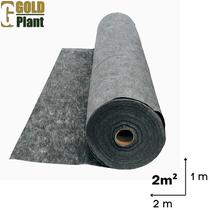 Manta geotextil bidim para drenagem, construção, decorção, jardinagem Cinza 2metros 2X1mts Gold Plant