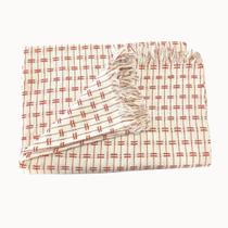 Manta Grande para Sofá de 2 e 3 Lugares 100% Algodão 2,50x1,80 Capa Protetora de Sofa Gigante Cor:Cru/Terracota