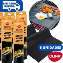 Manta Grill Tapete Para Churrasqueira Grelha Teflon Prime Antiaderente Kit com 4 Unidades