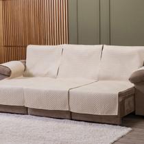 Manta Impermeável para Sofá Retrátil e Reclinável 3 Lugares 2,40 Metros Com Bolso Lateral e Elástico