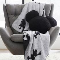 Manta infantil 150x120cm em soft mais almofada mickey decor