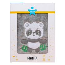 Manta Infantil Bebê Microfibra Soft Bordada Baby Joy Modelo:Panda