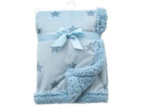 Manta Infantil Berço Dupla face 100% Poliéster Buba Estrelinhas Azul