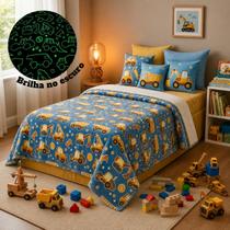 Manta Infantil Brilha no Escuro 2,00x1,80m Casal Antialérgica Microfibra Fluorescente Quarto