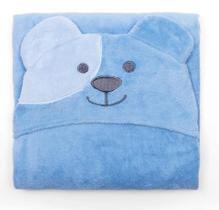 Manta Infantil com Capuz Baby Ursinho Feliz Azul Buettner Manta Infantil com Capuz Baby Ursinho Feliz Azul Buettner