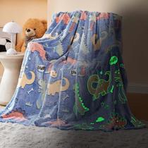 Manta Infantil de Dinosaurios Wajade que Brilla en la Oscuridad 152x203 cm