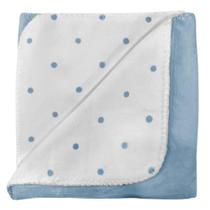 Manta Infantil Dupla Face Velvet Poá Branca Cinza 75x100 cm Manta Infantil Dupla Face Velvet Poá Branca Cinza 75x100 cm