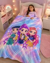 Manta Infantil Pop Musical Guerreiras Fashion 2,20m x 1,50m Manta Infantil Pop Musical Guerreiras Fashion 2,20m x 1,50m