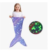 Manta Infantil Sereia Brilha No Escuro Saco De Dormir Manta Infantil Sereia Brilha No Escuro Saco De Dormir