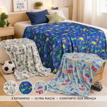 Manta Infantil Soft Cobertor Casal Com Estampas Sortidas Menino e Menina 200x180cm