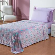 Manta Infantil Solteiro Flannel Shine Corações Cobertor Soft